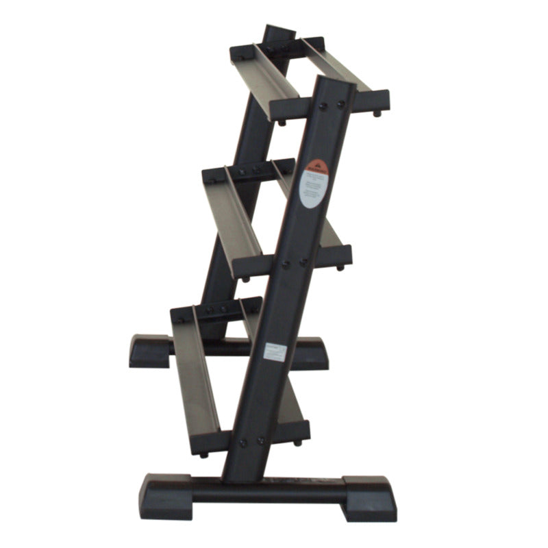 Life fitness 3 tier dumbbell online rack