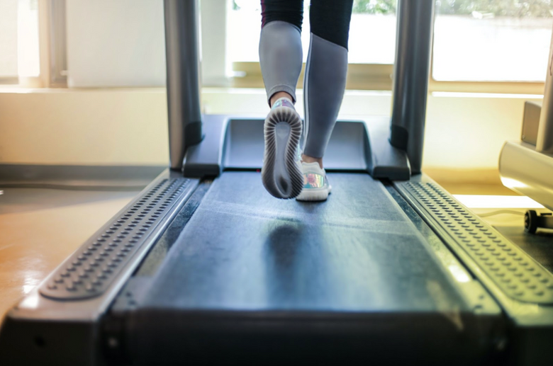 runner on Life Fitness Treadmill.  HIIT Treadmill workout.  High Intensity Interval Training blog.